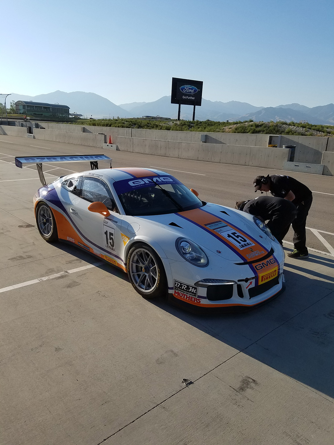 Kevin Westcott Pirelli GT3 Cup Trophy USA action from Utahj