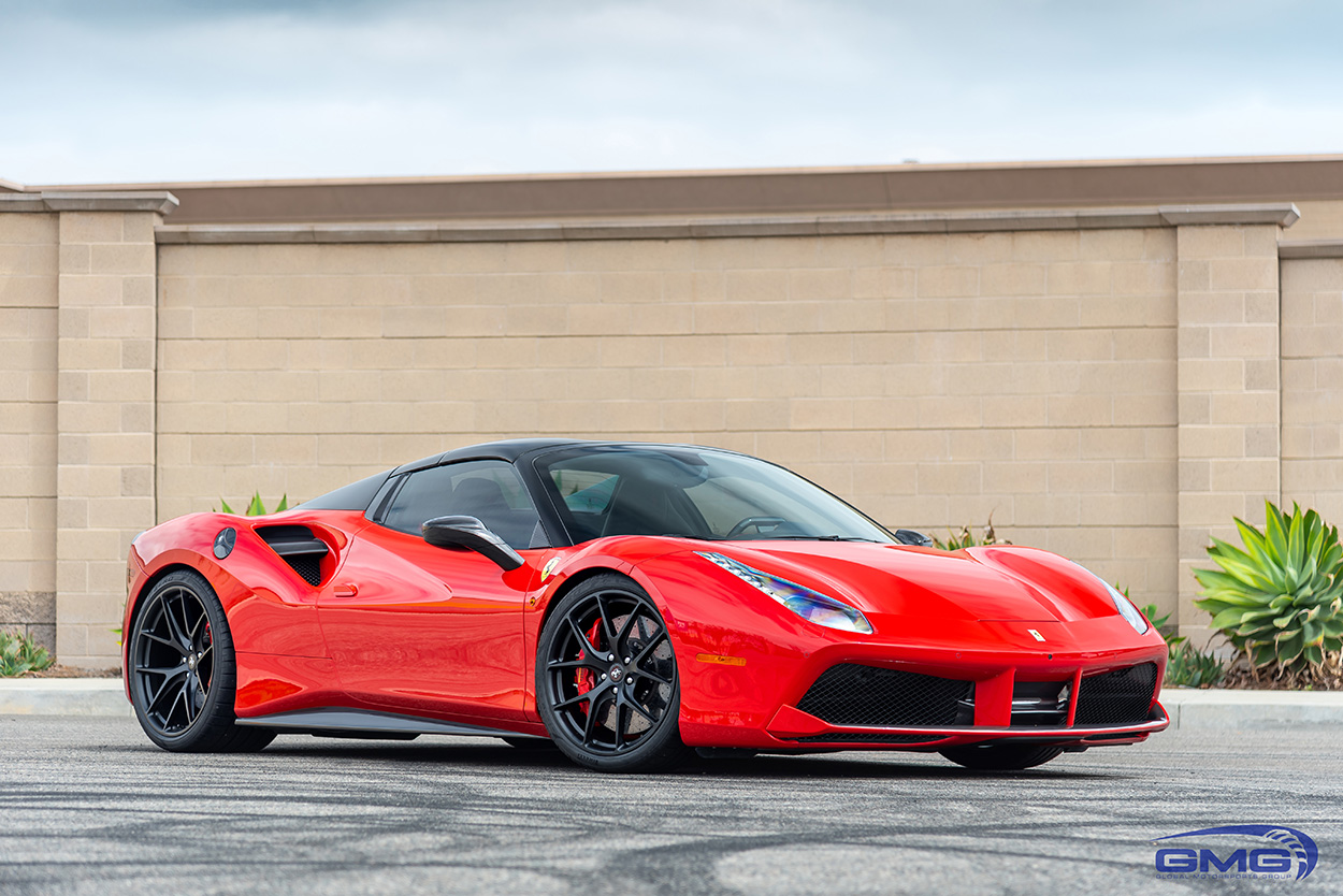 ferrari 458 red black wheels